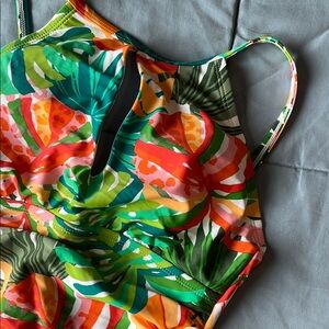 Tropical Onepiece Swim Suit
